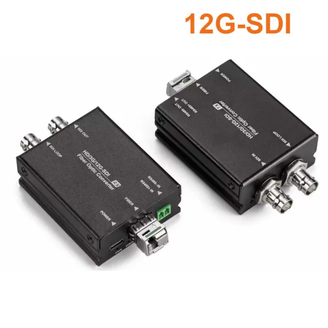 12G 6G 3G HD SDI Video to Fiber Optic Converters Kits SFP For 4K 8K UHDTV HDTV