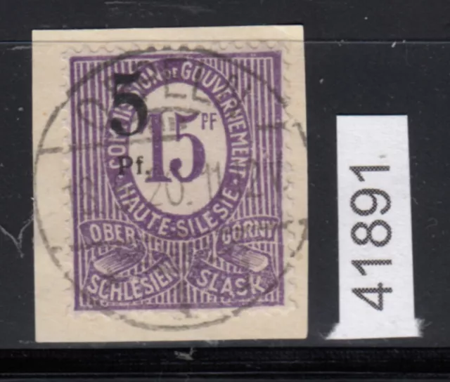 Abstimmung. Oberschlesien 1920, Mi.-Nr. 10 F gestempelt geprüft  BPP
