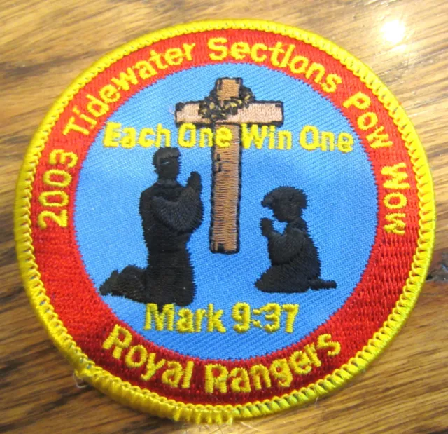 2003 Tidewater Sections Pow Wow Mark 9:37  Royal Rangers Rr Uniform Patch