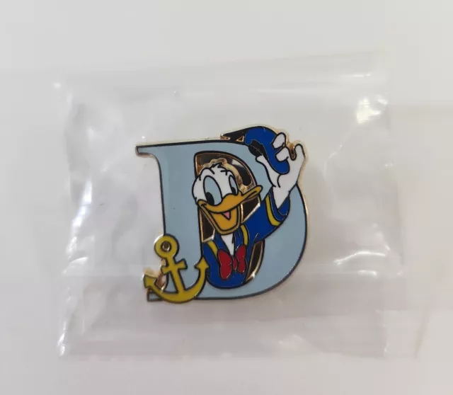 RARE Japan Disney Store JDS Initial Series D For Donald Duck Pin Lucky Draw Box