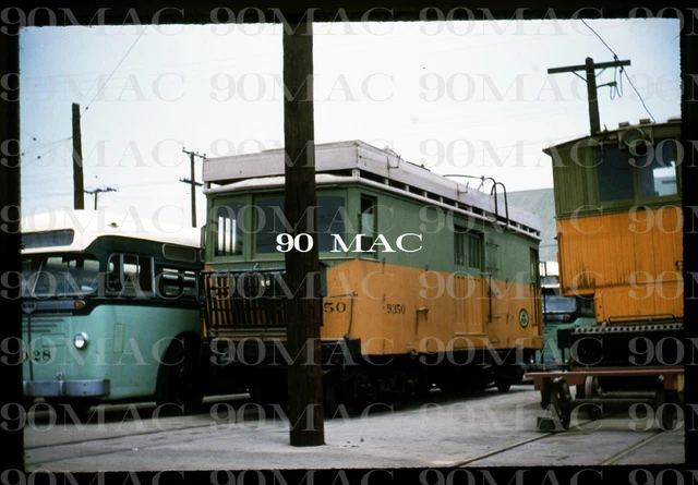 LAMTA. TOWER CAR #9350. Los Angeles (CA). Original Slide 1961.