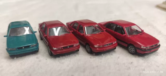 Wiking 1:87 VW Passat 1994 - alle Farben 4 St mit Werbemodell sehr guter Zustand