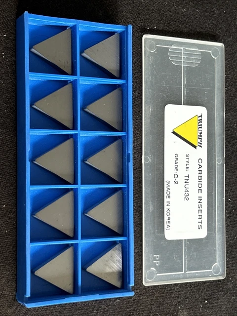 Qty. 10, Korloy Triumph TNU432 C-2, Carbide Turning Inserts. TNUN 220408 Korea