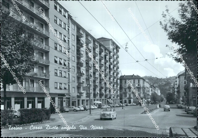 cg330 cartolina torino citta' corso dante angolo via nizza piemonte