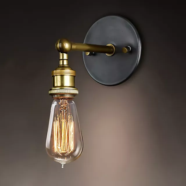 MODERN Vintage Industrial Metal Brass Rustic Sconce Wall Light Fixture Lamp 2