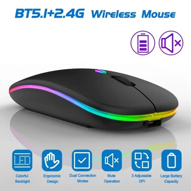 Souris Sans Fil Bluetooth Rechargeable Silencieuse