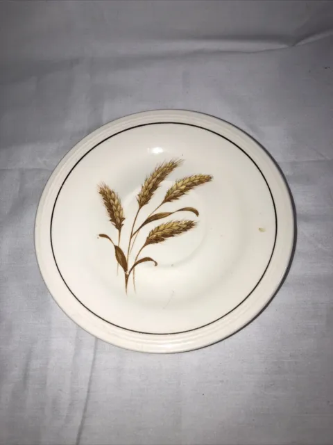 Vintage Edwin M Knowles China Co. Yorktown Golden Wheat Sauce Plate Saucer 6”