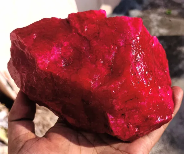 5600 Carat Natural Certified Real Red Ruby Dyed Uncut Raw Rough Loose Gemstone