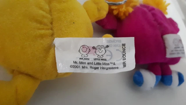 LITTLE MISS SUNSHINE & Mr Bounce plush Keyrings, Mr Men 2001, , £4.38 ...