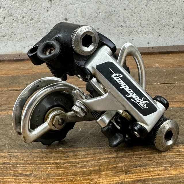 Groupe Dérailleurs Vintage Course Groupe Super Record Pat.82 - Avant Et Arrière, Noir, Aluminium, Italie Dérailleurs Campagnolo