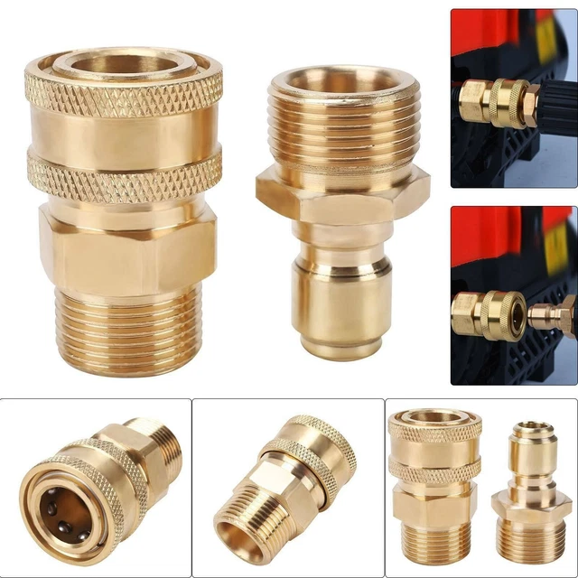 3/8" Male To M22 Male Quick Connector Fitting Set High Pressure Washer Coupling