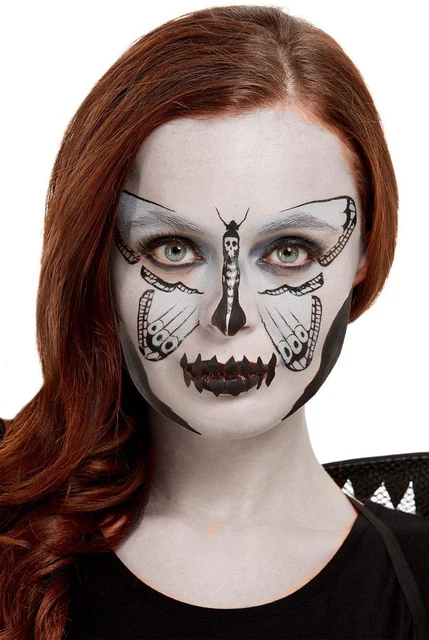 Smiffys Make-Up FX Dark Botanicals Moth Kit Aqua Butterfly Effect Fancy Dress