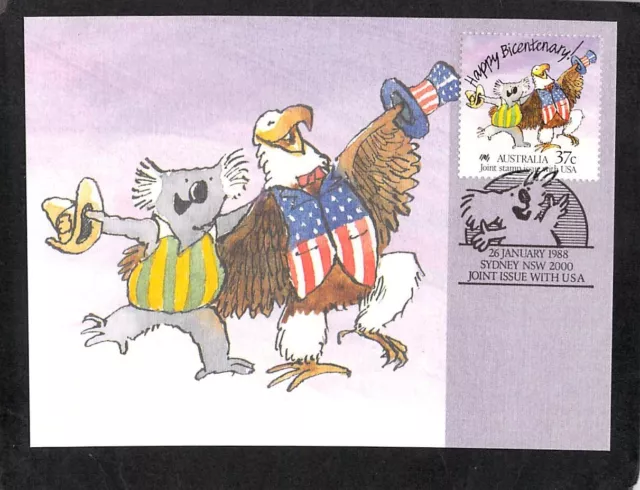 S1141 Australia Joint Issue with USA maxicard postcard