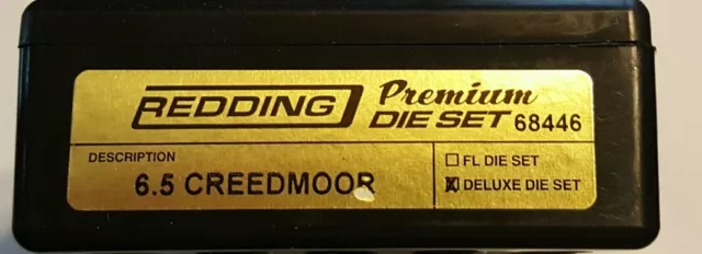 68446 Redding 3-Die Premium Deluxe Bottle Neck Set - 6.5Mm Creedmoor - Brand New