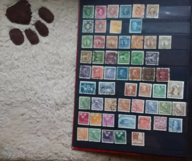 Briefmarken Sammlung Lot Europa Schweden 3 DIN A4 Seiten