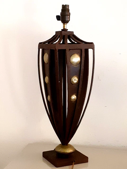 Lampe De Table Art Déco Richard Rohac - Laiton - Autriche 1950-1959 - Vintage