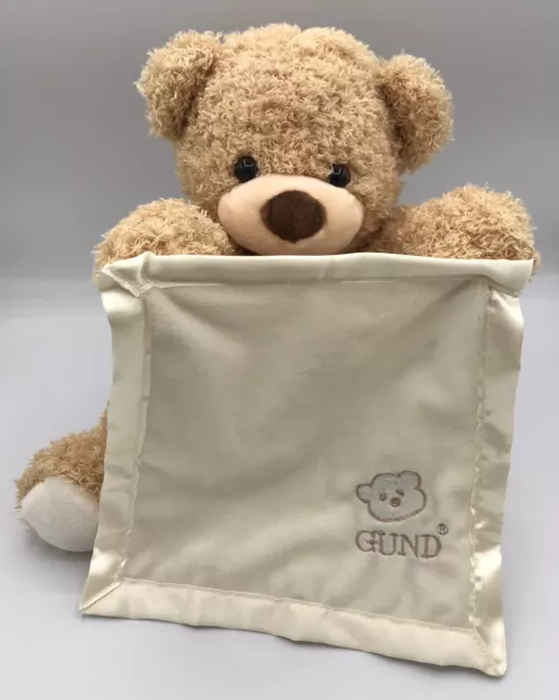 Gund Animated Peek A Boo Bear Plush Stuffed Animal 11.5-inch GUC Works!!!