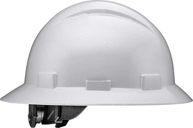 Full Brim Vented OSHA Construction Hard Hat, Work Approved Safety Helmet, Carbon