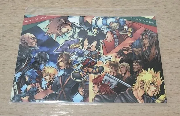 Kingdom Hearts Series Postcard Christmas Sora Roxas Ventus Kh Sqex Square Enix T