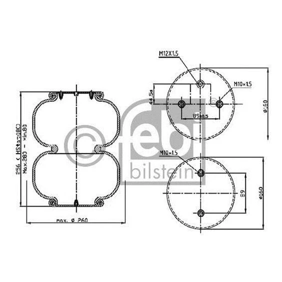 Febi Bilstein 39420 soffietto a molla