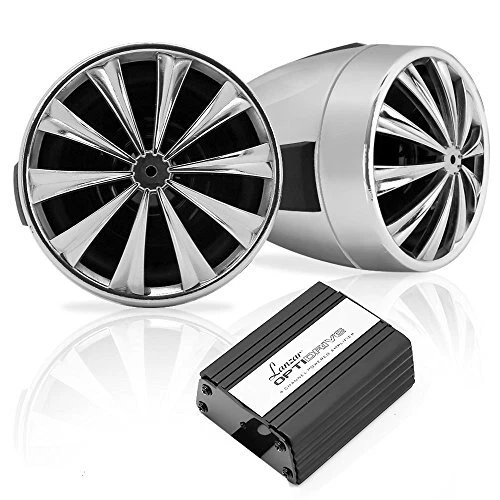 Motorcycle Waterproof Speaker Amplifier System Set of 3 Inch 700W Weatherproo...