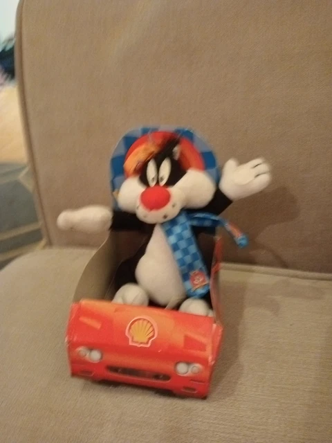 SHELL WARNER BROS Looney Tunes Sylvester Soft Toy Plush Collectable 5 ...
