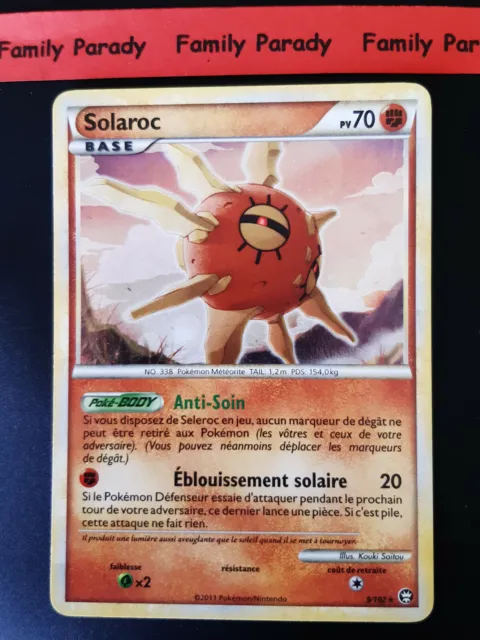 Solaroc HOLO 70pv 9/102 Pokemon Cards Rare HS Triumph Fr Occ 41
