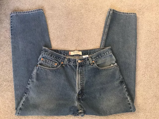 Levi’s 505 Regular Fit mens 5-pocket medium wash denim jeans 36 x 32 EUC