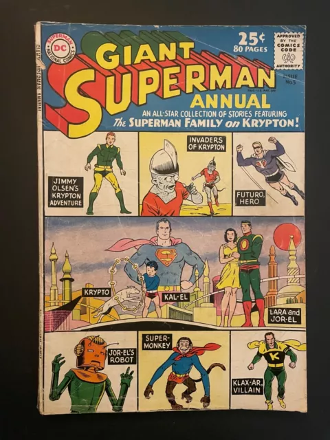 Superman vol.1 Annual #5 1962 Low Grade 3.0 DC Comic Book D62-65
