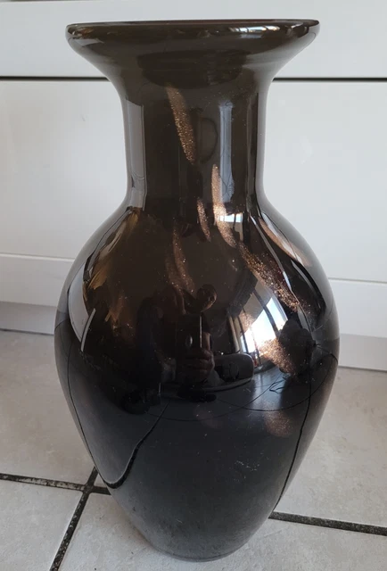 Grand Vase Vintage En Céramique Marron – Déco Ancienne, Ambiance Rétro Années 1900