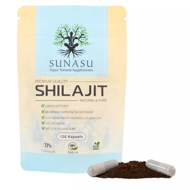 Shilajit Original Mumijo  - 120 Kapseln hochdosiert  | 1000mg | 72% Fulvinsäure