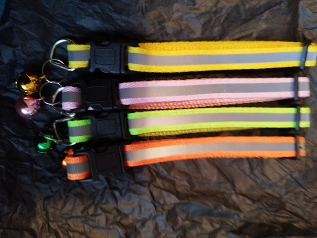 4 Reflective Cat Collars