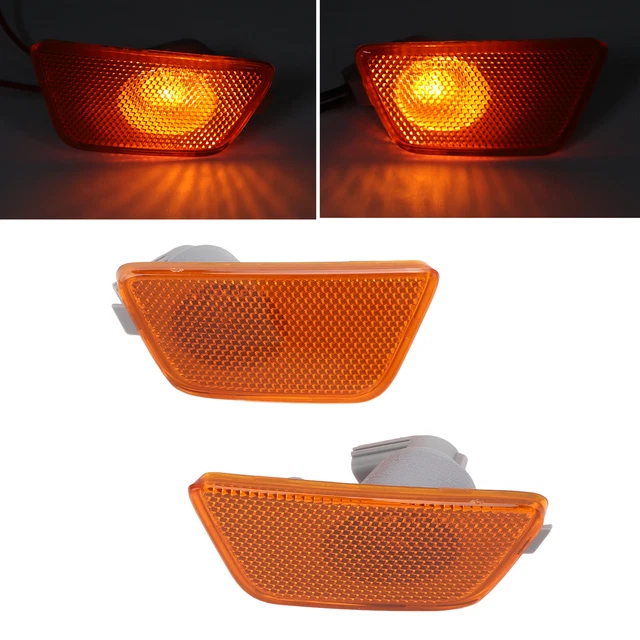 (Yellow)2pcs Front Bumper Side Marker Lights Replacement ForCruze - High
