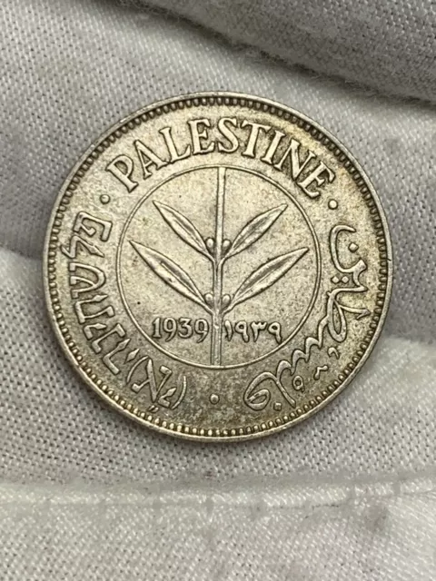 WORLD SILVER COIN 1939 Palestine 50 Mils**783156H