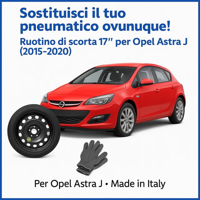 Ruotino Di Scorta 17" Per Opel Astra K E Mokka X - Con Cric, Chiave E Sacca - Foto 8