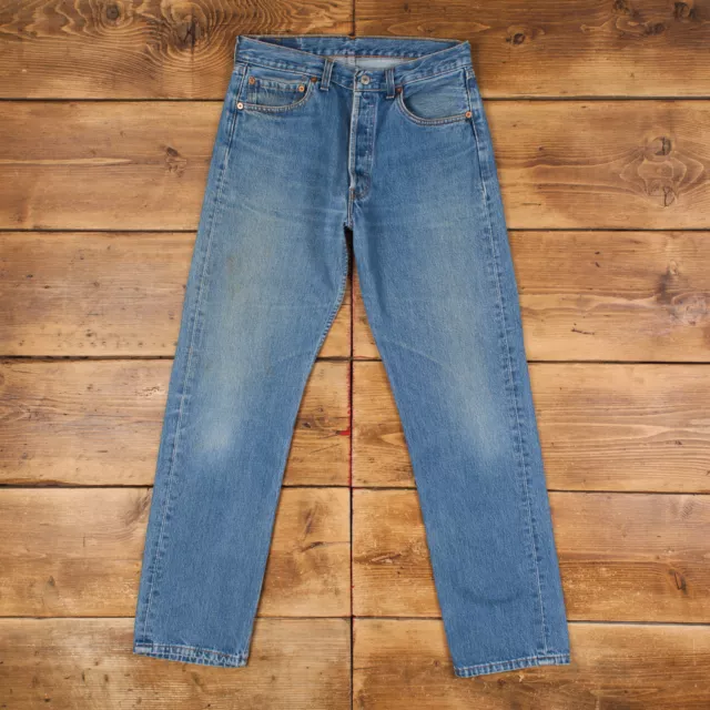 Vintage Levis 501 Jeans 32 x 32 Stonewash Straight Blue Denim