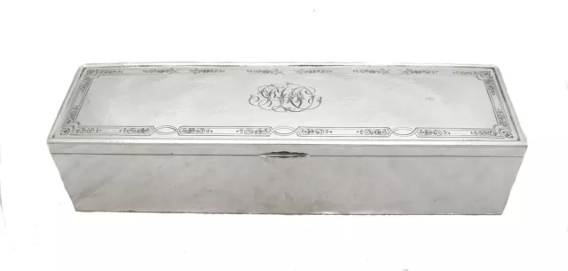 Fine Antique 925 Sterling Silver Gorham Chased Monogrammed Megillah Case