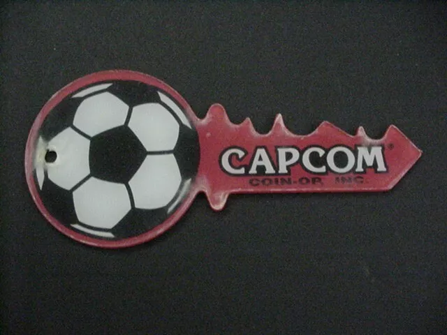 Flipper Football Red Pinball Machine Plastic Key Chain