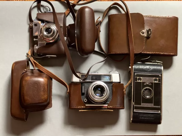 3 Fotocamere Vintage: Agfa Billy Clack. Voigtlander Vitoret Dr. Bencini Comet Ii