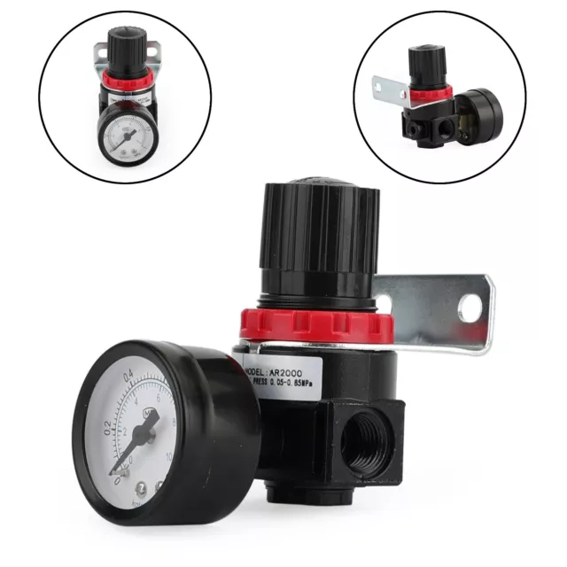 Air Control Compressor Pressure Gauge Relief Regulating Regulator Valve UK