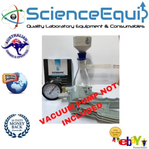 VACUUM FILTRATION KIT Buchner Funnel Flask Filter Paper without PUMP