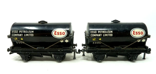 Hornby Dublo 4680 D1 Short Tank Wagons Esso Oo Gauge