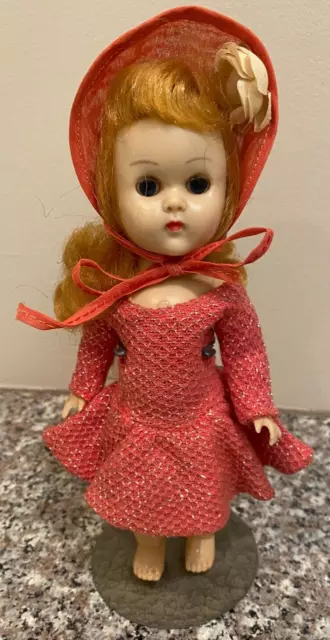 Vintage 8" VOGUE GINNY DOLL 1957-62 Bent Knee Walker with Tagged Vogue Outfit