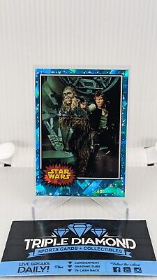 2022 Topps Chrome Sapphire Star Wars #111 Chewie and Han Solo! Z741
