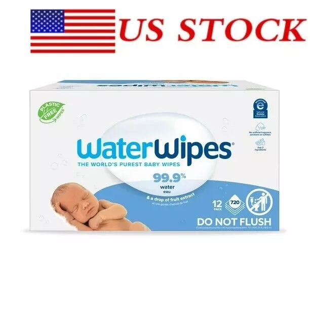 WaterWipes Plastic-Free Original Baby Wipes, 99.9% Water Based Wipes,Baby Wipes