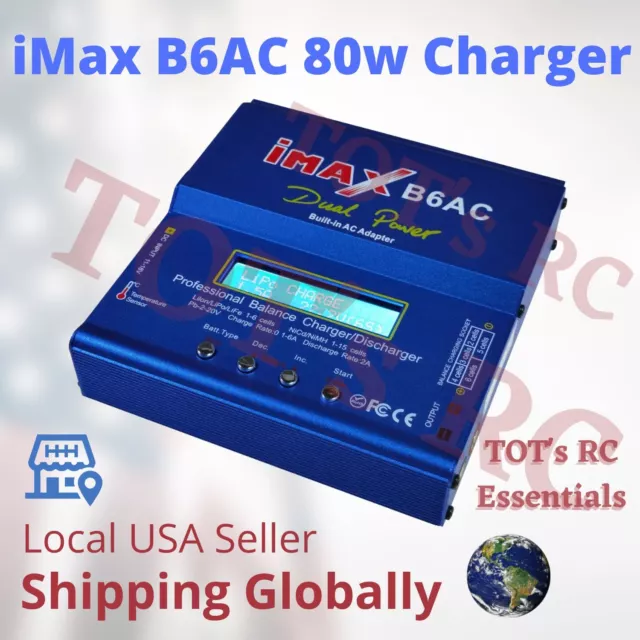 iMAX B6AC 80W 6A LiPo Balance Charger Descarga Lipo / Li-ion / LiFe / NiMh Batterry