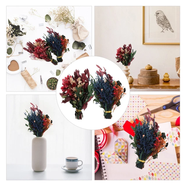 2 Pcs Kit De Fleurs Séchées Déco Décor Éternelles Matériel Arrangement