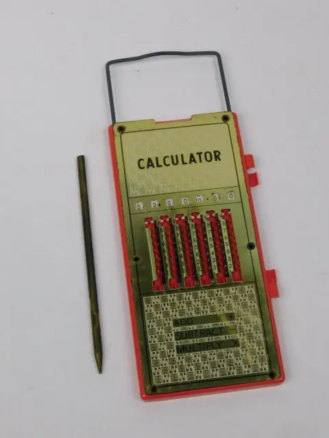 VINTAGE MAGIC BRAIN POCKET CALCULATOR WITH STYLUS And INSTRUCTIONS. – IBBY