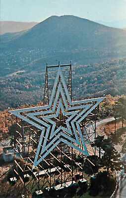 Postcard Virginia VA Roanoke Famous Star Mill Mountain Aerial View Unposted