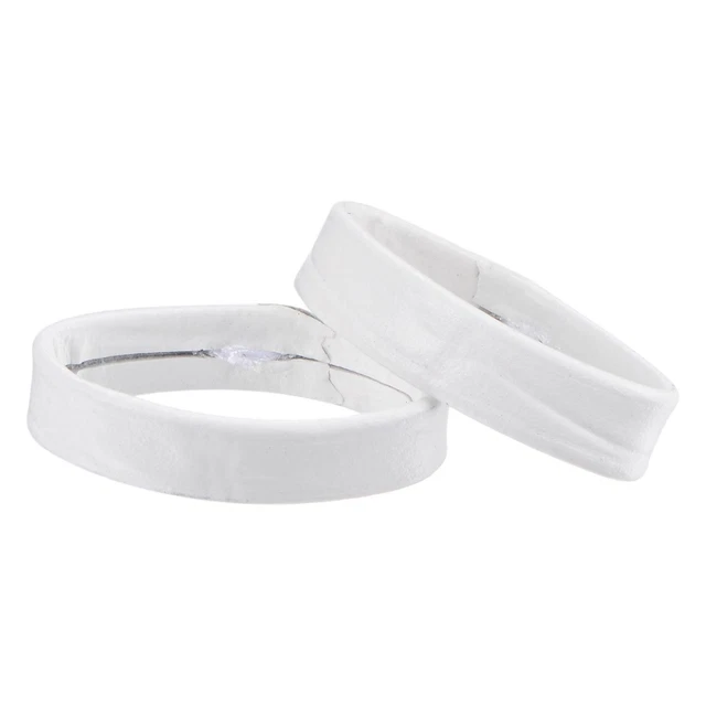 PU Pelle Sostituzione Fissaggio Custodia per 22mm Orologio Cinturino, Bianco 2pz